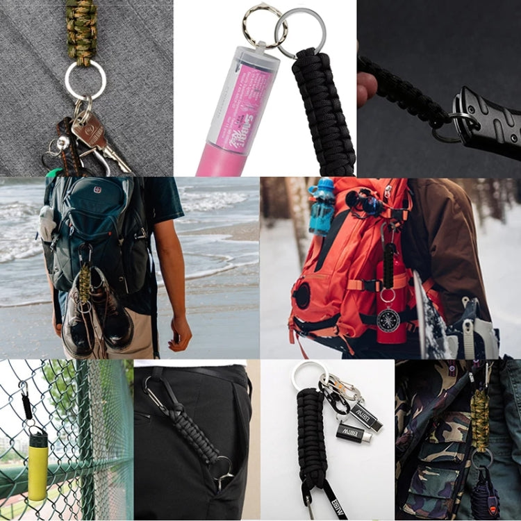 Outdoor Multifunctional Nylon Umbrella Rope Carabiner Key Chain(Deep Blue) - free shipping - PMC Jewellery - Order now!