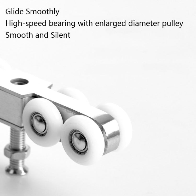 Stainless Steel Sliding Door Hanging Wheel Silent Smooth And Wear-Resistant Sliding Door Pulley Nylon Hanging Rail, Specification:4 Wheels
