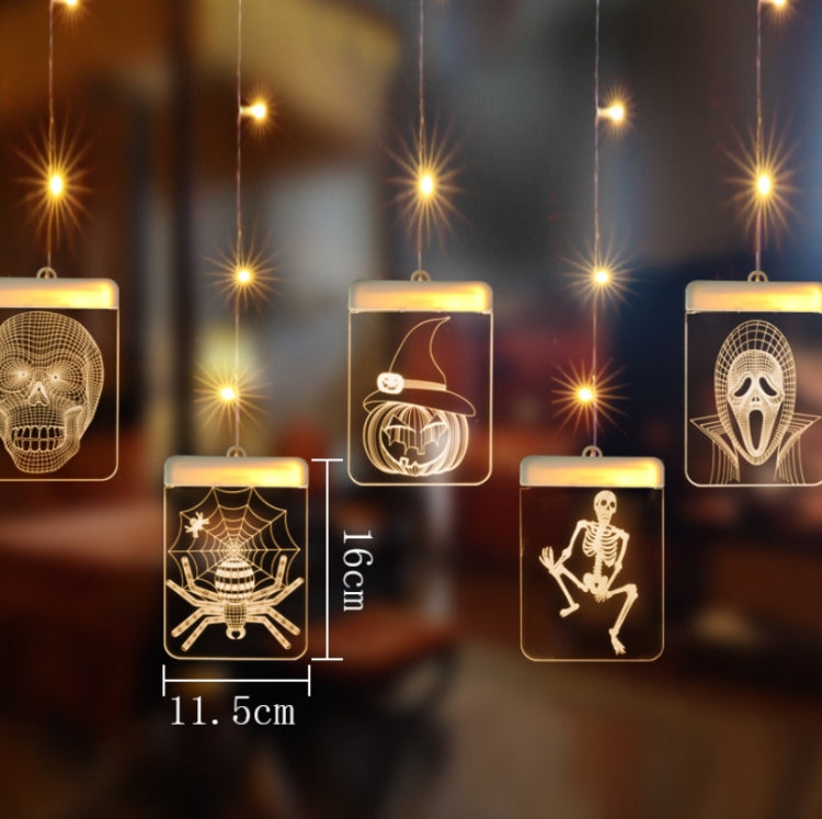 LED Halloween Light String Masquerade Party Decoration Lamp(Warm White Light) - Halloween Decoration Lamps by PMc TechLife | Online Shopping South Africa | PMc TechLife | Buy Now Pay Later Mobicred