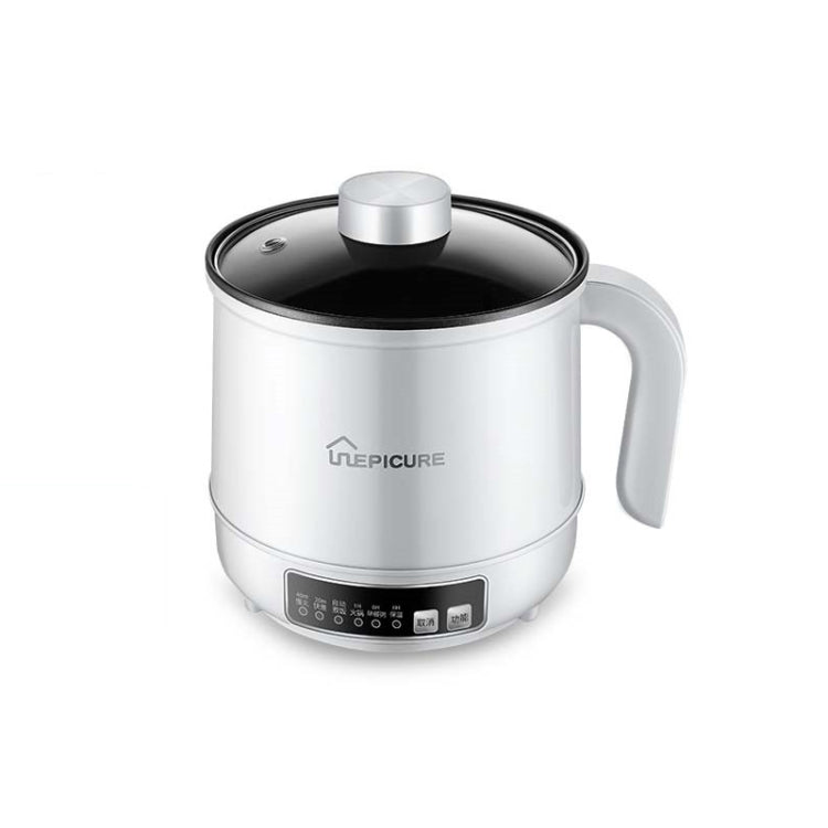 Multi-Function Electric-Cooker Mini Dormitory Student Cooking Rice Stir Frying Non-Stick Pot, 110V US Plug, Colour: White Smart Single Pot(1.7L)