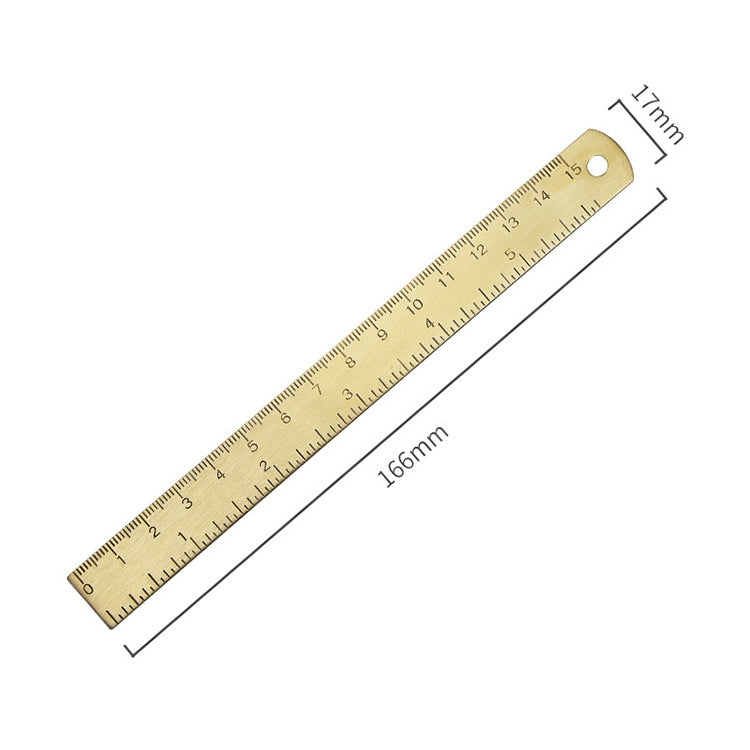 Brass Retro Drawing Ruler Measuring Tools, Model: 0-15cm Ruler - free shipping - PMC Jewellery - Order now!