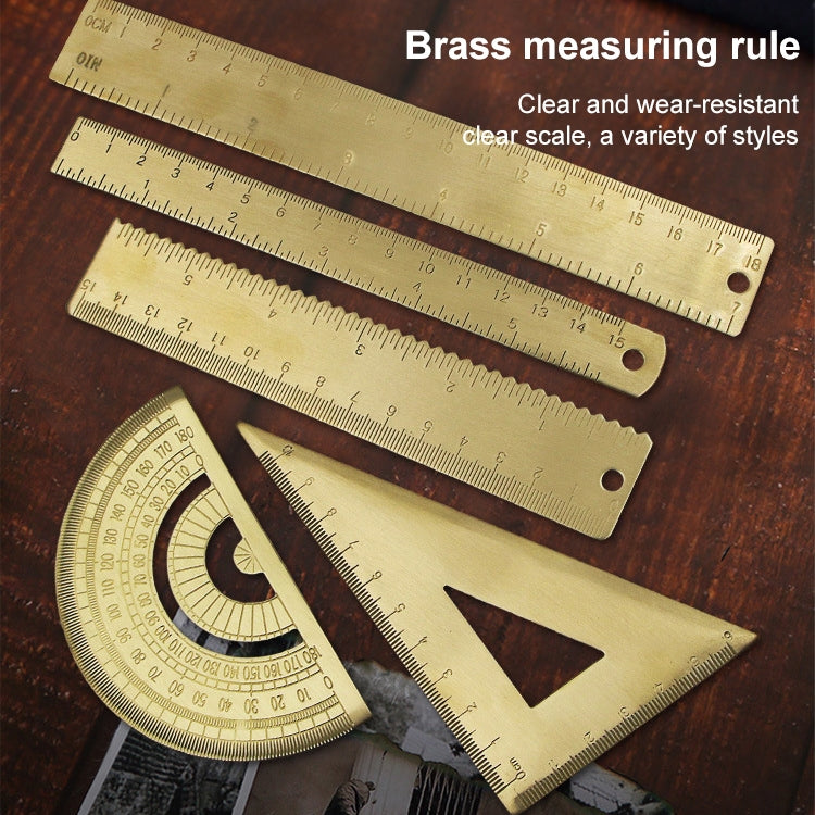 Brass Retro Drawing Ruler Measuring Tools, Model: 0-180 Degree Protractor - Rulers by PMC TechLife | Online Shopping South Africa | PMC TechLife