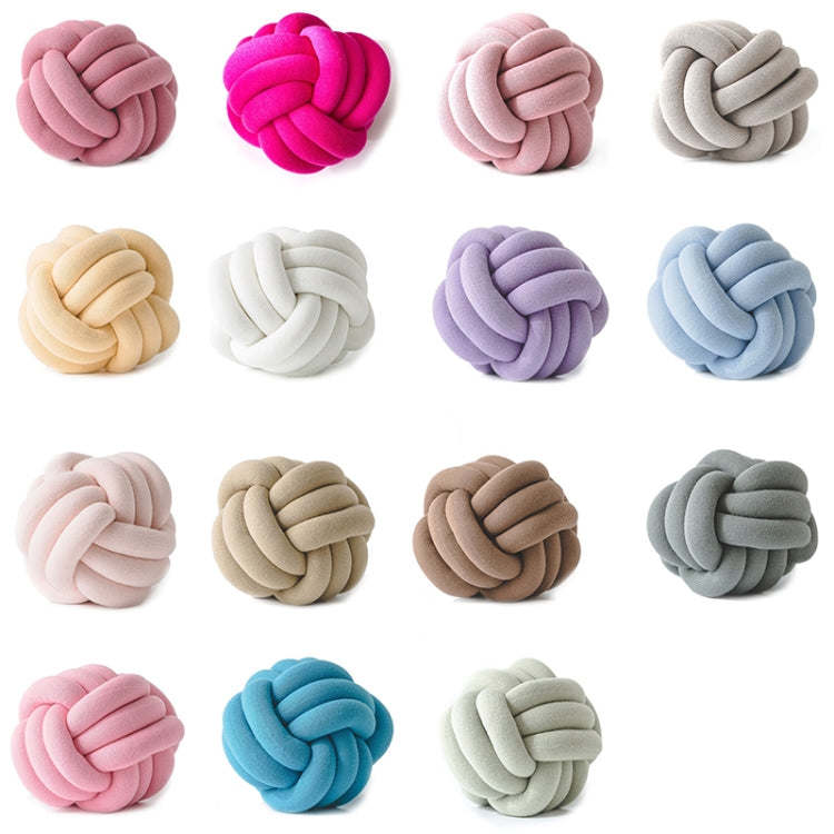 Hand-Made Knotted Ball Pillow, Size: Diameter: 25~30cm(Light Coffee)