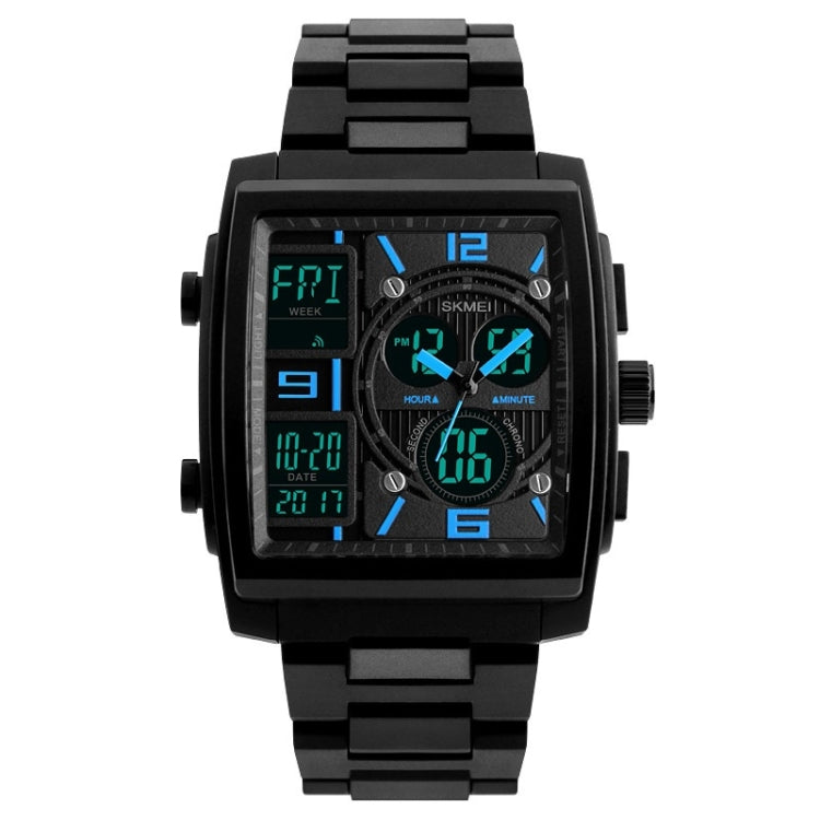 SKMEI 1274 Men Fashion Electronic Watch Multifunctional Outdoor Sports Watch(Blue)