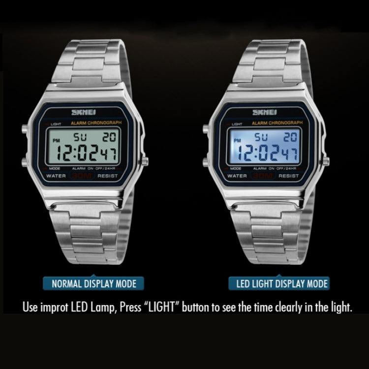 SKMEI 1123 Men Business Lightweight Watch Waterproof Steel Band Electronic Watch - free shipping - PMC Jewellery - Order now!