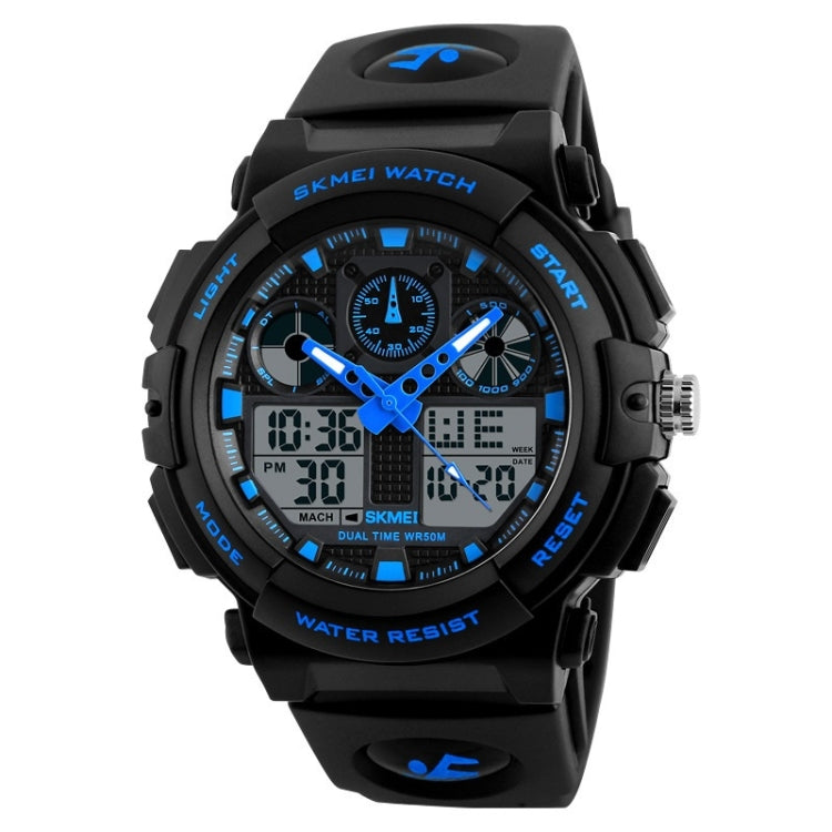 SKMEI 1270 Men Waterproof Dual Display Digital Watch Outdoor Sports Watch(Blue) - free shipping - PMC Jewellery - Order now!