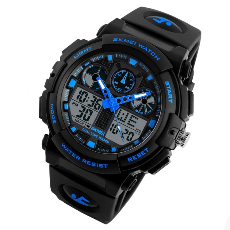 SKMEI 1270 Men Waterproof Dual Display Digital Watch Outdoor Sports Watch(Blue) - free shipping - PMC Jewellery - Order now!