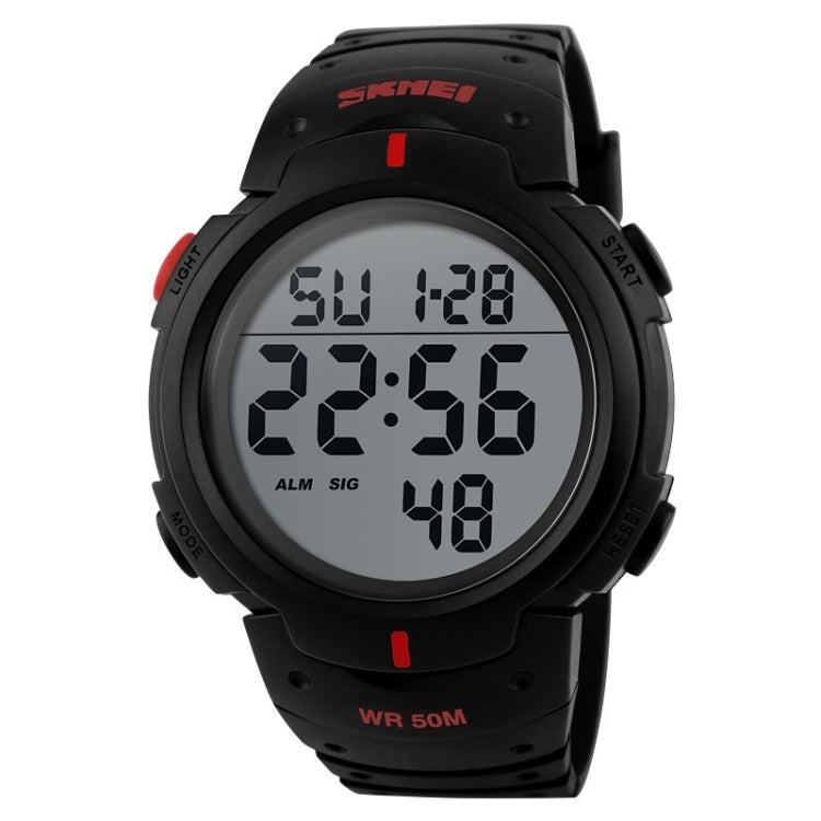 SKMEI 1068 Men Water-resistant Outdoor Sports Digital Watch Student Fashion Watch(Red)