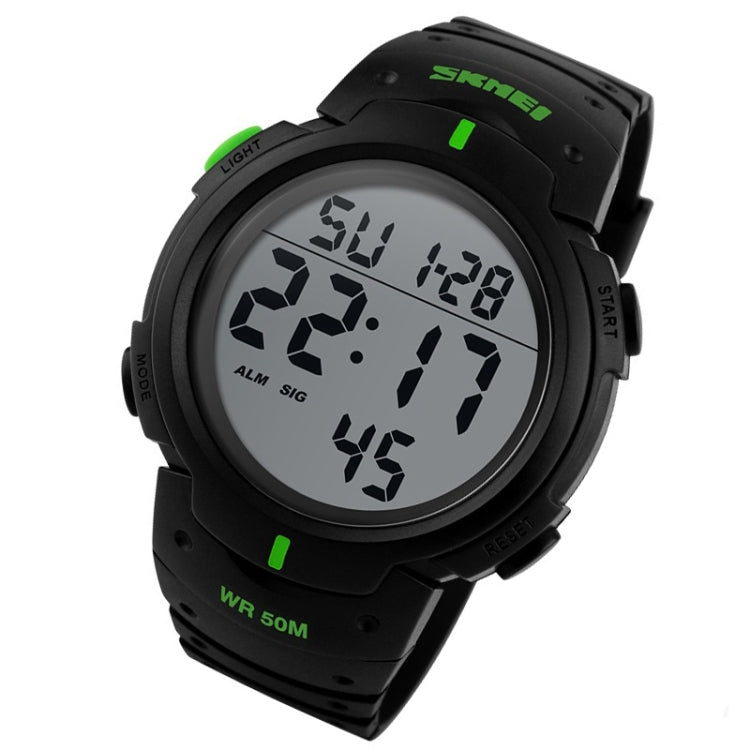 SKMEI 1068 Men Waterproof Outdoor Sports Digital Watch Student Fashion Watch(Green) - free shipping - PMC Jewellery - Order now!