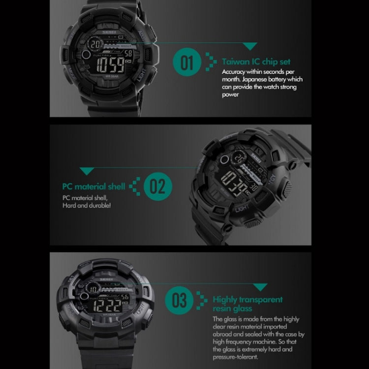 SKMEI 1243 Men Sports Watch Outdoor Water-resistant Digital Watch(Red)