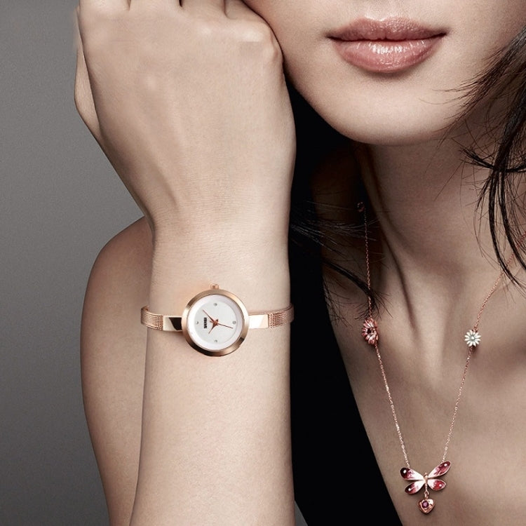 SKMEI 1390 Ladies Business Casual Watch Steel Band Lightweight Quartz Watch(Rose Gold) - free shipping - PMC TechLife - Order now!