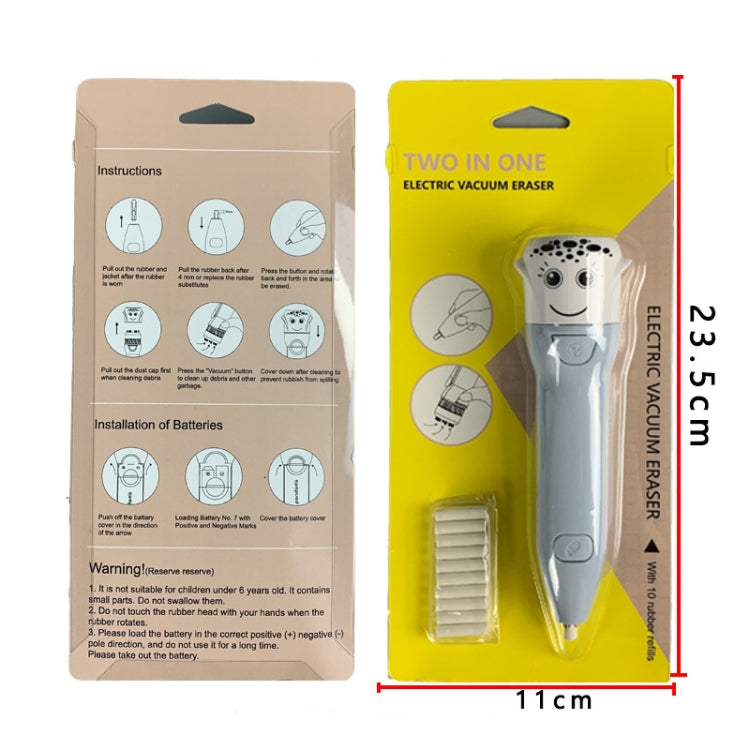 2 in 1 Vacuum Cleaner Electric Eraser Creative Students Studying Stationery - Eraser & Correction Tape by PMC TechLife | Online Shopping South Africa | PMC TechLife | Buy Now Pay Later Mobicred
