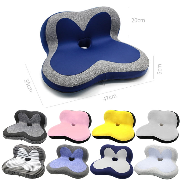 Memory Foam Petal Cushion Office Chair Home Car Seat Cushion, Size: With Storage Bag(Crystal Velvet Gray Black Stitching)