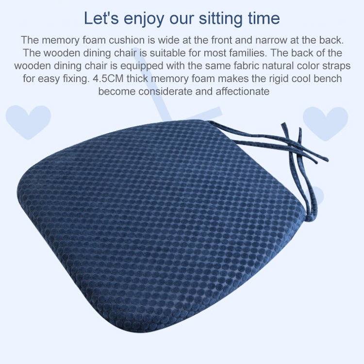 Memory Foam Thicken Stool Cushion Sofa Window Sill Bay Window Seat Cushion, Colour: Dot Bandage (Navy Blue)