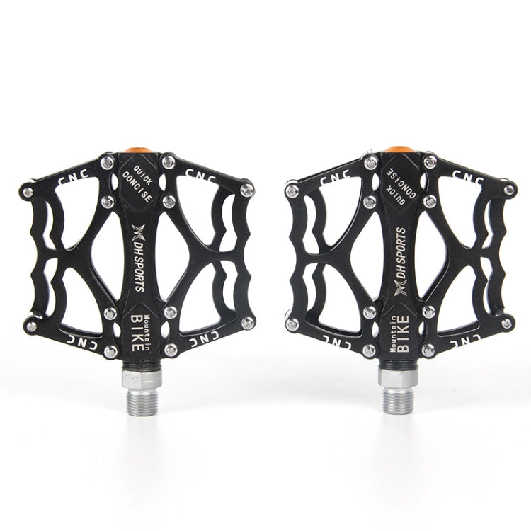 Bicycle Pedal Mountain Bike Aluminum Alloy Palin Pedal Non-Slip Bearing Pedal(901 Black)