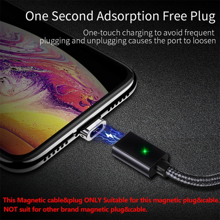 2 PCS ESSAGER Smartphone Fast Charging and Data Transmission Magnetic Cable with 8 Pin Magnetic Head, Cable Length: 2m(Black)