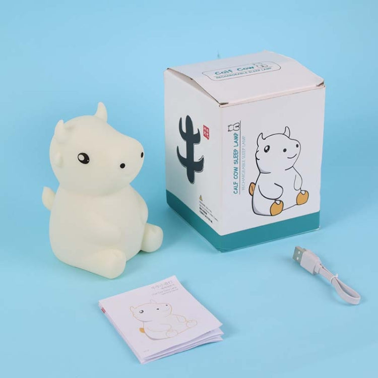 JX-YD-08 Silicone Calf Cow Night Light LED Colorful Dimming Pat Sleeping Bedside Lamp - Night Lights by PMc TechLife | Online Shopping South Africa | PMc TechLife | Buy Now Pay Later Mobicred