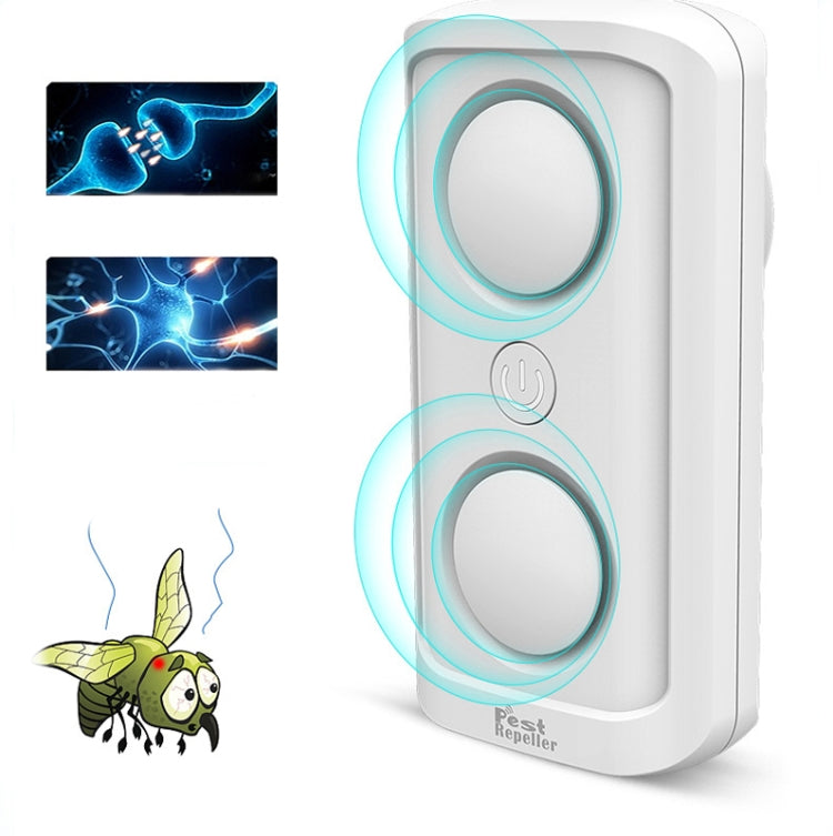 BG302 Dual-Speaker Intelligent Frequency Conversion Mosquito Repellent Ultrasonic Insect Repellent, Product specifications: EU Plug 220V(Black)