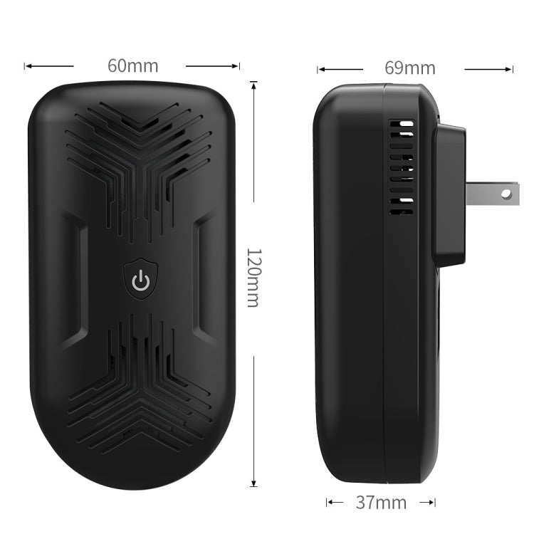 BG309 Ultrasonic Mouse Repeller Mosquito Repeller Electronic Insect Repeller, Product specifications: UK Plug 220V(Black)