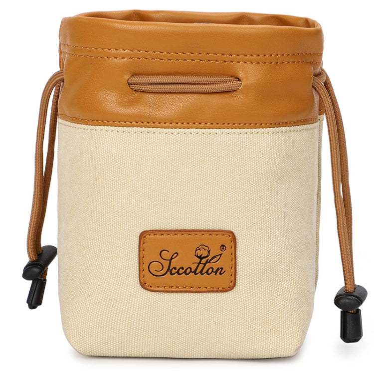 S.C.COTTON Liner Bag Water-resistant Digital Protection Portable SLR Lens Bag Micro Single Camera Bag Photography Bag, Colour: Beige M