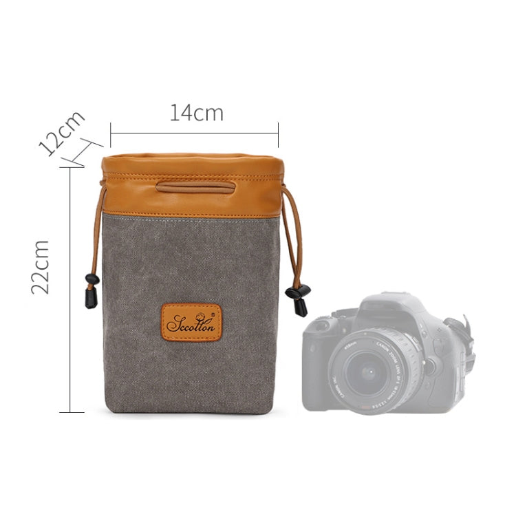 S.C.COTTON Liner Bag Water-resistant Digital Protection Portable SLR Lens Bag Micro Single Camera Bag Photography Bag, Colour: Gray M