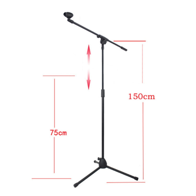ML02 Live Microphone Lift Stand Floor Microphone Stand Stage Performance Vertical Tripod