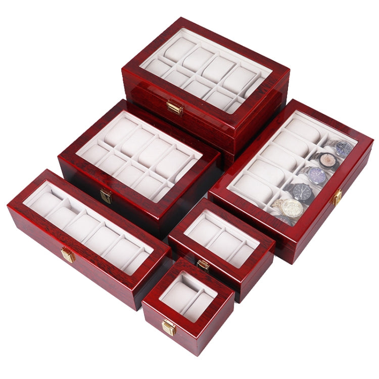 Wooden Baking Paint Watch Box Jewelry Storage Display Box(10-bit Black + Brown Matte) - free shipping - PMC Jewellery - Order now!