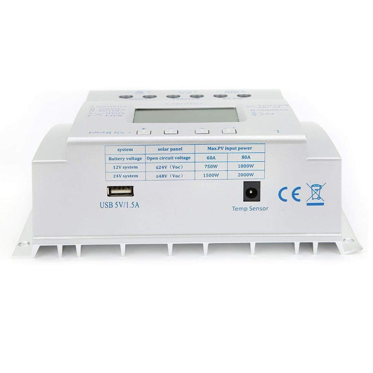 L60 12V/24V 60A Solar Controller Power Voltage Current LCD Display Solar Charge Controller
