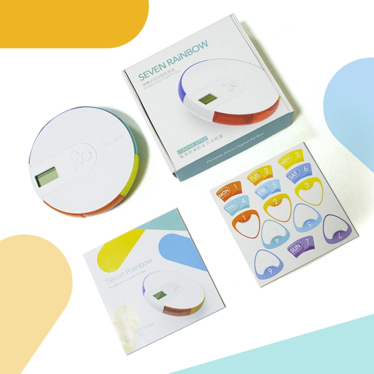 TF217 Portable Timing Reminder Dustproof Plastic Pill Box Pill Storage Box(Colorful) - free shipping - PMC TechLife - Order now!