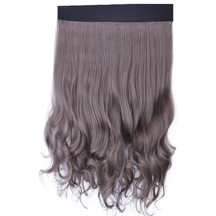 8261E Fashion Hat Wig Female Detachable Pear Flower Roll Long Hair Wig(Aoki Ash)