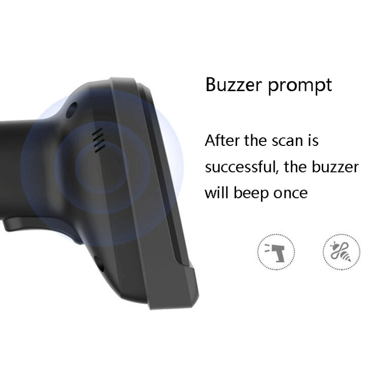 Deli 14952 Supermarket Cashier One-Dimensional QR Code Scanning Gun, Model: White Wireless