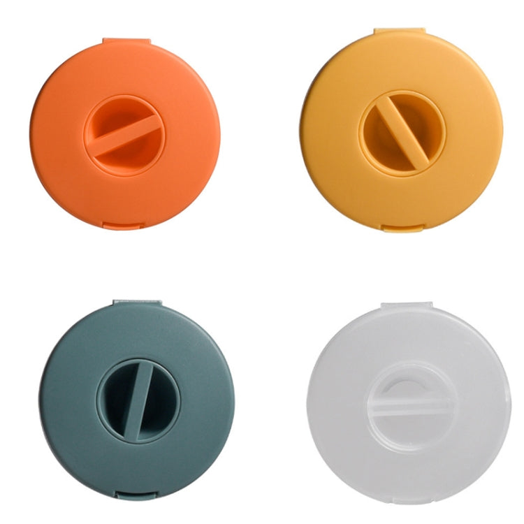 Round Data Cable Storage Box Earphone Storage Collection Box(Blue)