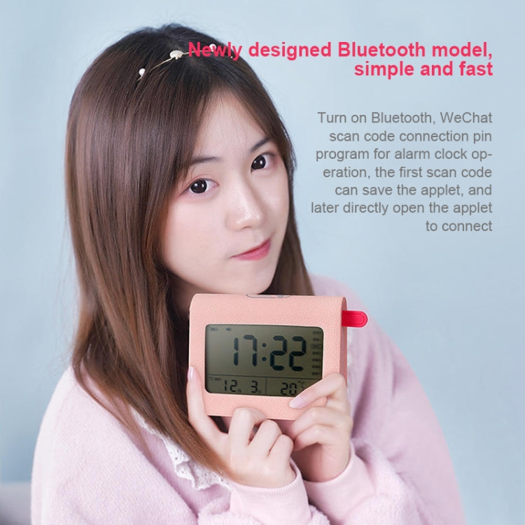 ZKLiLi Lazy Snooze Applet Alarm Clock Bedside Bluetooth Multifunctional Silent Digital Alarm Clock(Pink) - free shipping - PMC Jewellery - Order now!