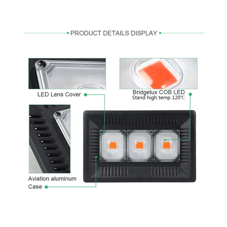 150W Ultra-Thin LED Plant Light, Full Spectrum COB Growth Light, Vegetable, Fruit & Flower Greenhouse Fill Light Without Plug