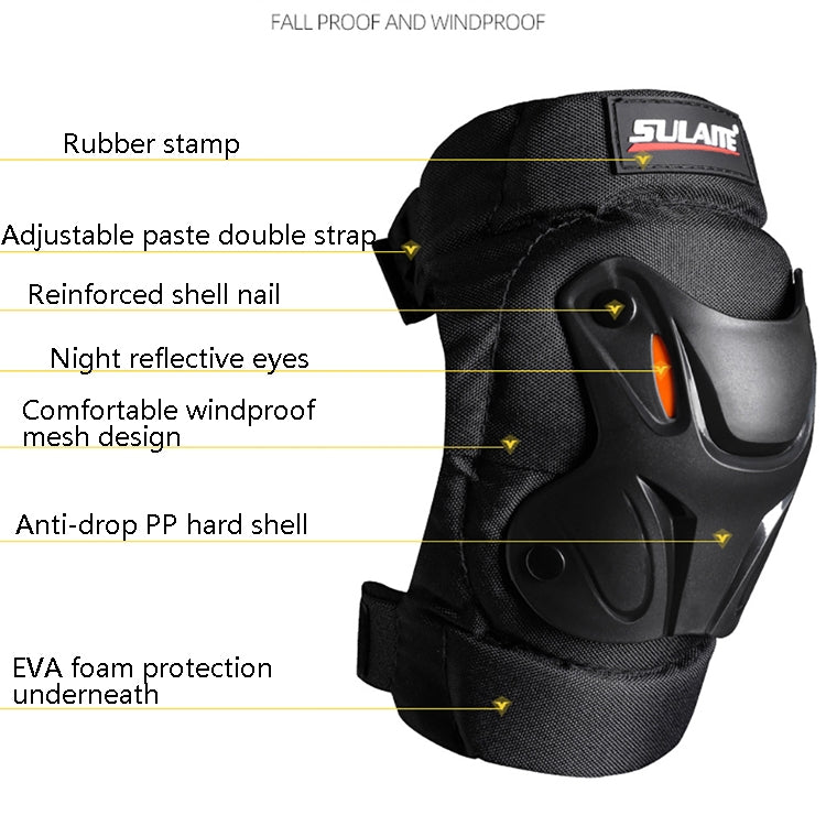 SULAITE Motorcycle Riding Equipment Protective Gear Off-Road Riding Anti-Fall Protector, Specification: Knee Pads+Elbow Pad