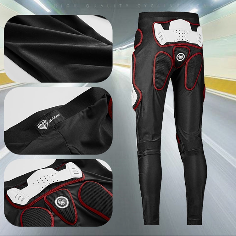 SULAITE Motorcycle Cross-Country Riding Trousers Protective Hip Pants, Specification: L(Black)