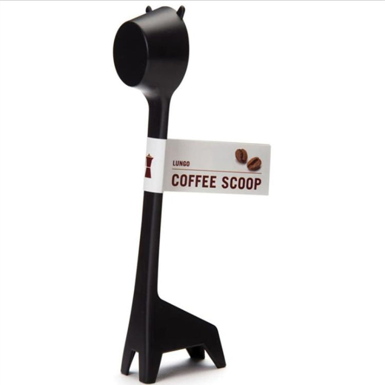 5 PCS Cartoon Giraffe Shape Coffee Spoon Coffee Bean Powder Quantitative Spoon Metering Plastic Spoon(Black)
