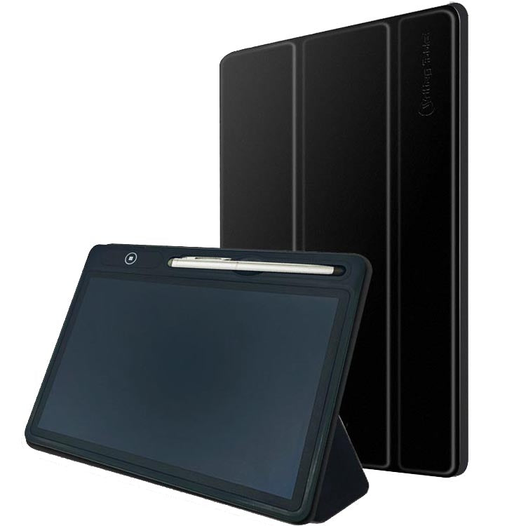 10.1 Inch LCD Handwriting Board Light Energy Electronic Drawing Board Hand-Painted Board Smart Small Blackboard Writing Board(Black With Leather Case))