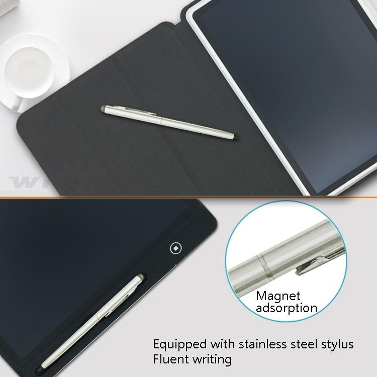 10.1 Inch LCD Handwriting Board Light Energy Electronic Drawing Board Hand-Painted Board Smart Small Blackboard Writing Board(Black With Leather Case))