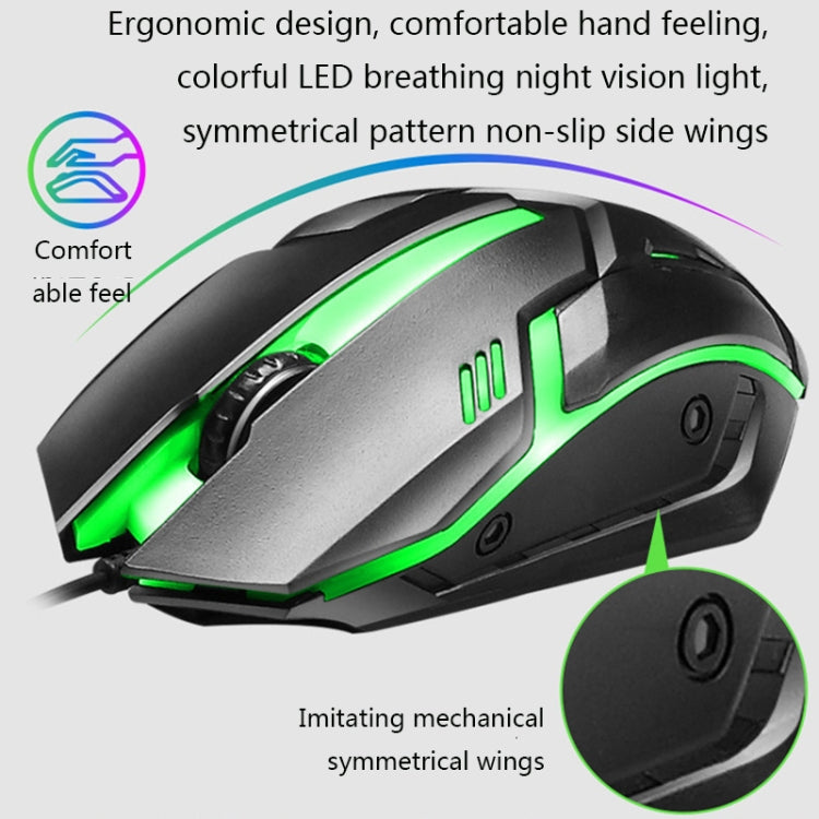 LIMEIDE GTX300 1600DPI 104 Keys USB Rainbow Suspended Backlight Wired Luminous Keyboard and Mouse Set, Cable Length: 1.4m(White) - Wired Keyboard by LIMEIDE | Online Shopping South Africa | PMC Jewellery | Buy Now Pay Later Mobicred