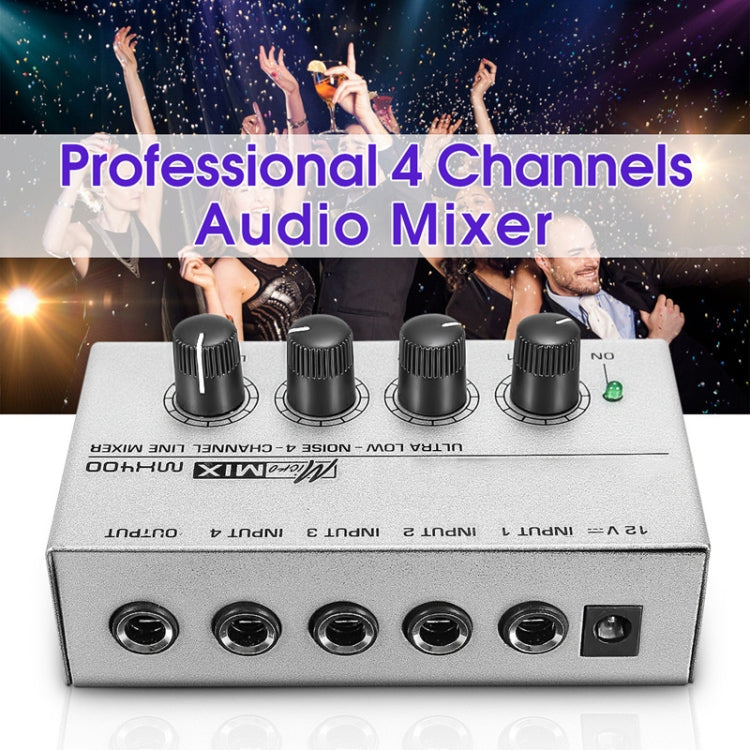 Mini Karaoke Audio Mixer4 Channel Line Mono Microphone Sound Mixing Amplifier For Family KTV - by PMC Jewellery | Online Shopping South Africa | PMC Jewellery | Buy Now Pay Later Mobicred