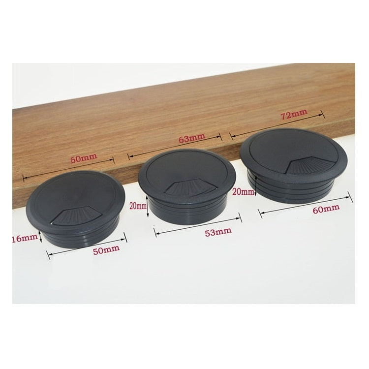 20 PCS ABS Plastic Round Cable Box Computer Desk Cable Hole Cover, Specification: 50mm (White)