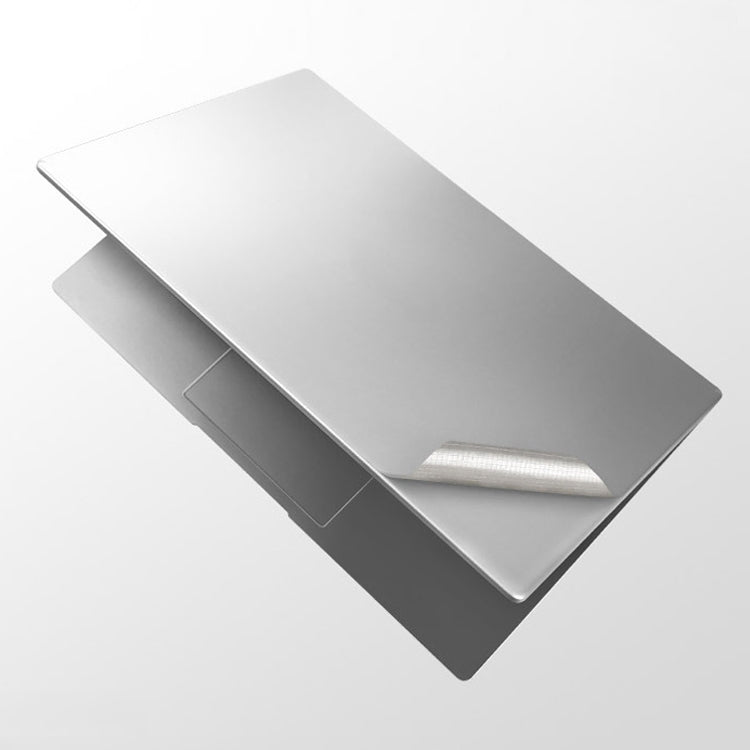 JRC 4 In 1 0.2mm Metal Texture Upper Cover Film + Bottom Cover Film + Full-Support Film + Touchpad Film Laptop Body Protective Film Sticker Set For Huawei Matebook D 14 inch (Silver)