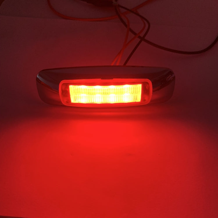 2 PCS 12/24V 8 LEDs Explosion Lightning Plating Edge Light Side Tail Light(Yellow)