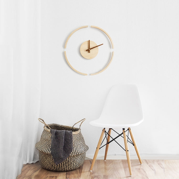 14 inch Transparent Floating Wall Clock Wooden Clocks Home Living Room Wall Decoration
