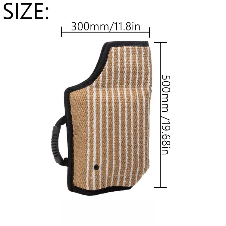 Dog Training Black-Edged Rough-Grained Jute Fluttering Sleeves Protector