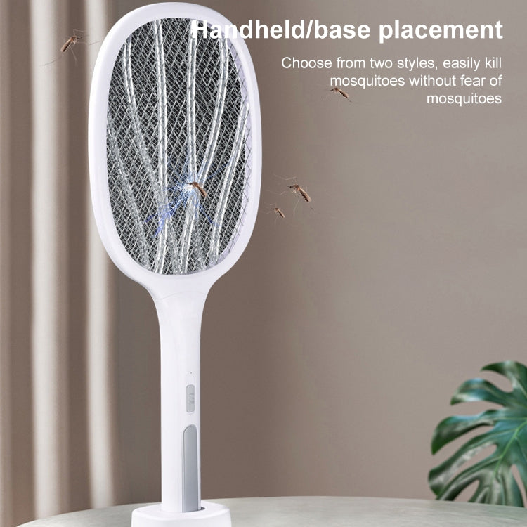 Electrical Mosquito Swatter Mosquito Killer Two-In-One USB Rechargeable Household Electrical Mosquito Swatter, Colour: LEDx6 Purple (Base Charging) - Fly Swatter by PMC TechLife | Online Shopping South Africa | PMC TechLife | Buy Now Pay Later Mobicred