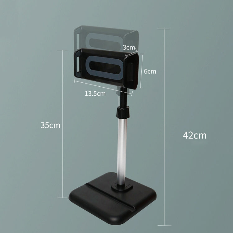 Telescopic Adjustment Live Frame Desktop Tablet Mobile Phone Bracket, Specification: K05 Flat Plate (Black Green)