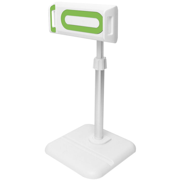 Telescopic Adjustment Live Frame Desktop Tablet Mobile Phone Bracket, Specification: K05 Flat Plate (White Green)