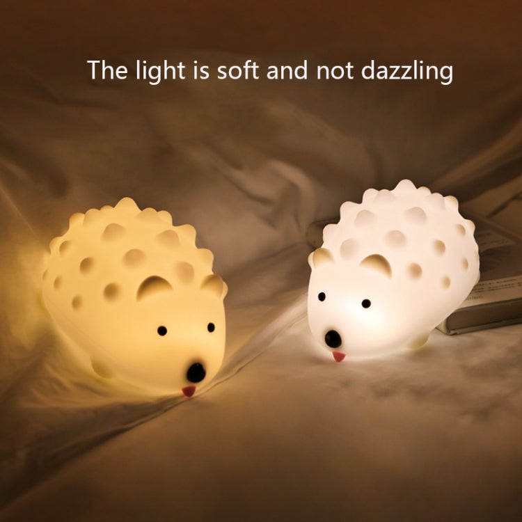 ZD-27 Cute Hedgehog Night Light Timer Dimming USB Bedside Lamp, Style: Button Control